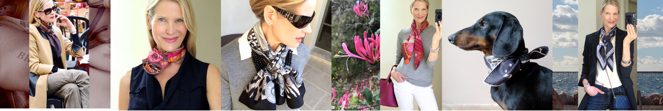 Colorful scarf-tying inspiration