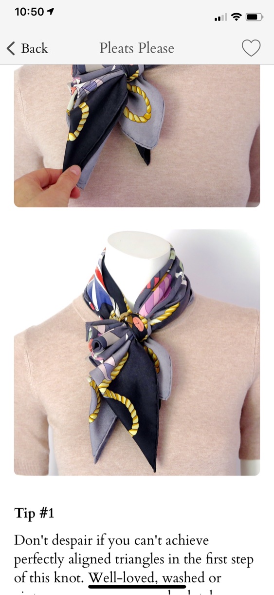 More styling inspiration for a scarf knot